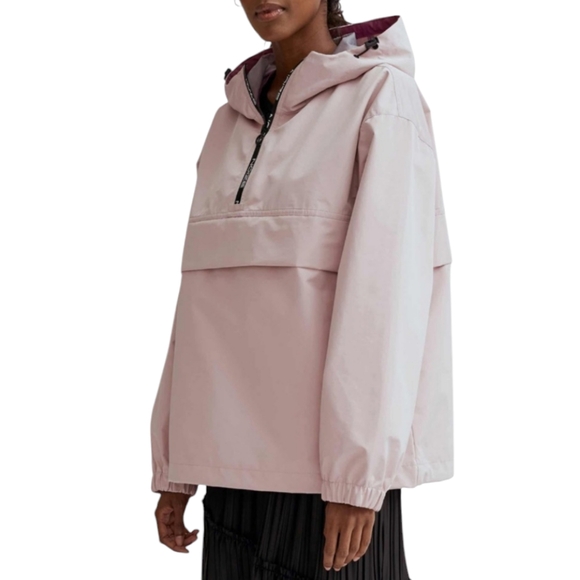 Noize Naomi Oversized Quarterzip Windbreaker Jacket Pink size L - Picture 1 of 14
